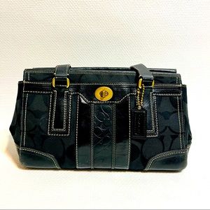 COACH MONOGRAM SATCHEL CANVAS/LEATHER